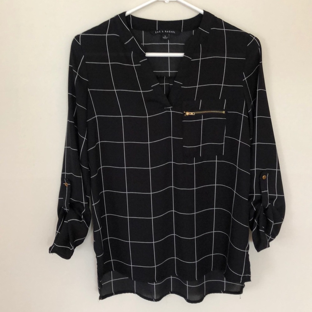 Black and white blouse